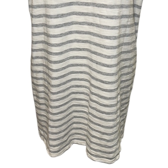 Madewell Gray & White Striped Button Back Knit Mini Dress - S - Picture 6 of 14